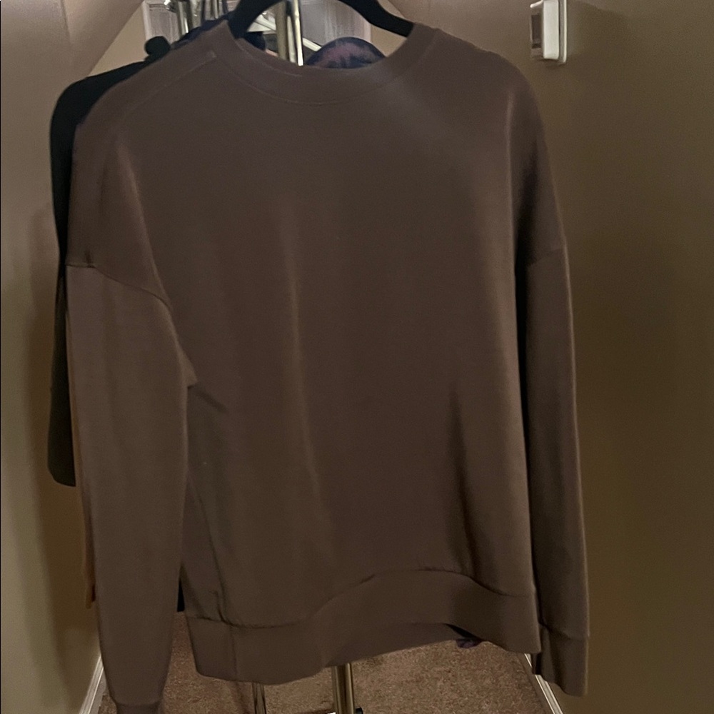 Women's Crewneck Brown Jacket